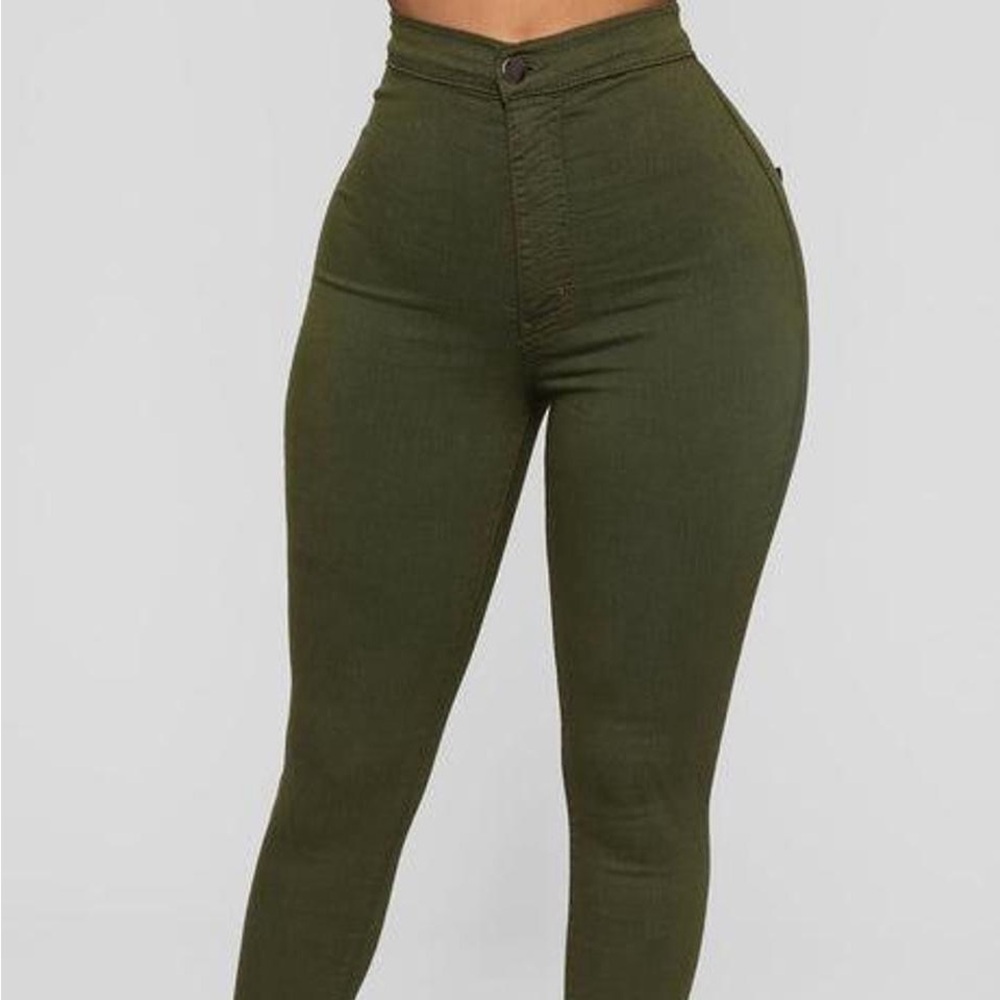 Fashion Nova Olive Skinny Jeans
